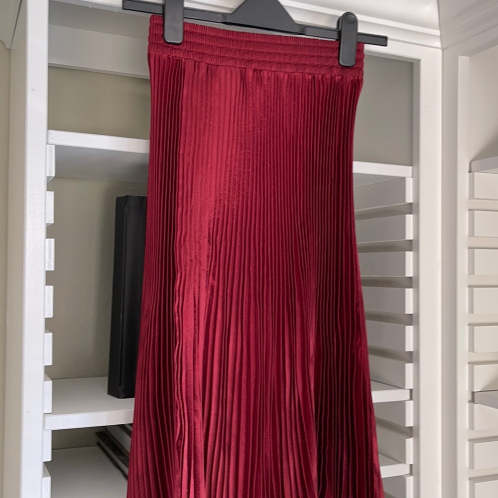Red Wine Midi Skirt